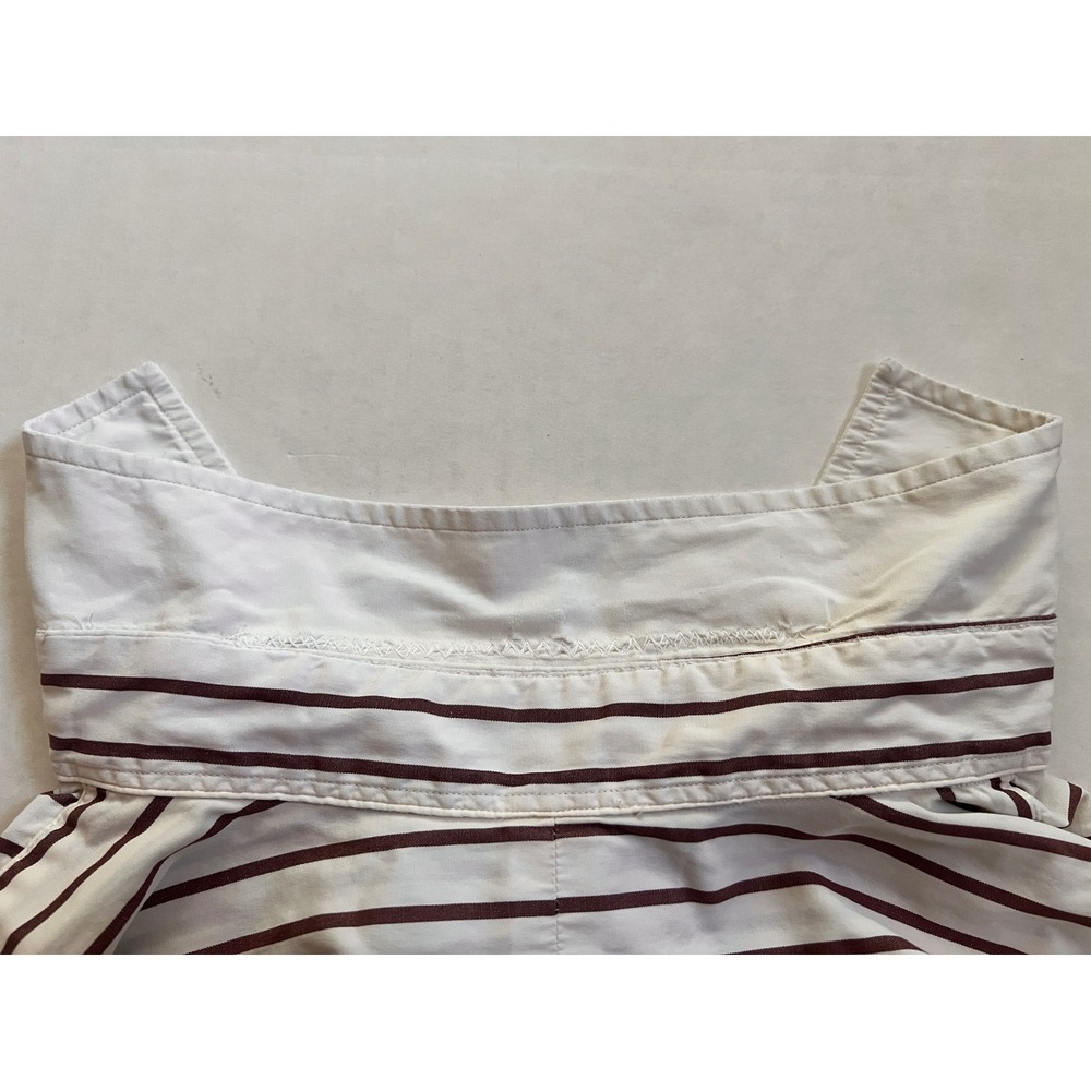Vintage Polo Ralph Lauren Striped Button Down Shirt Crest Patch Large Cotton - Picture 9 of 10